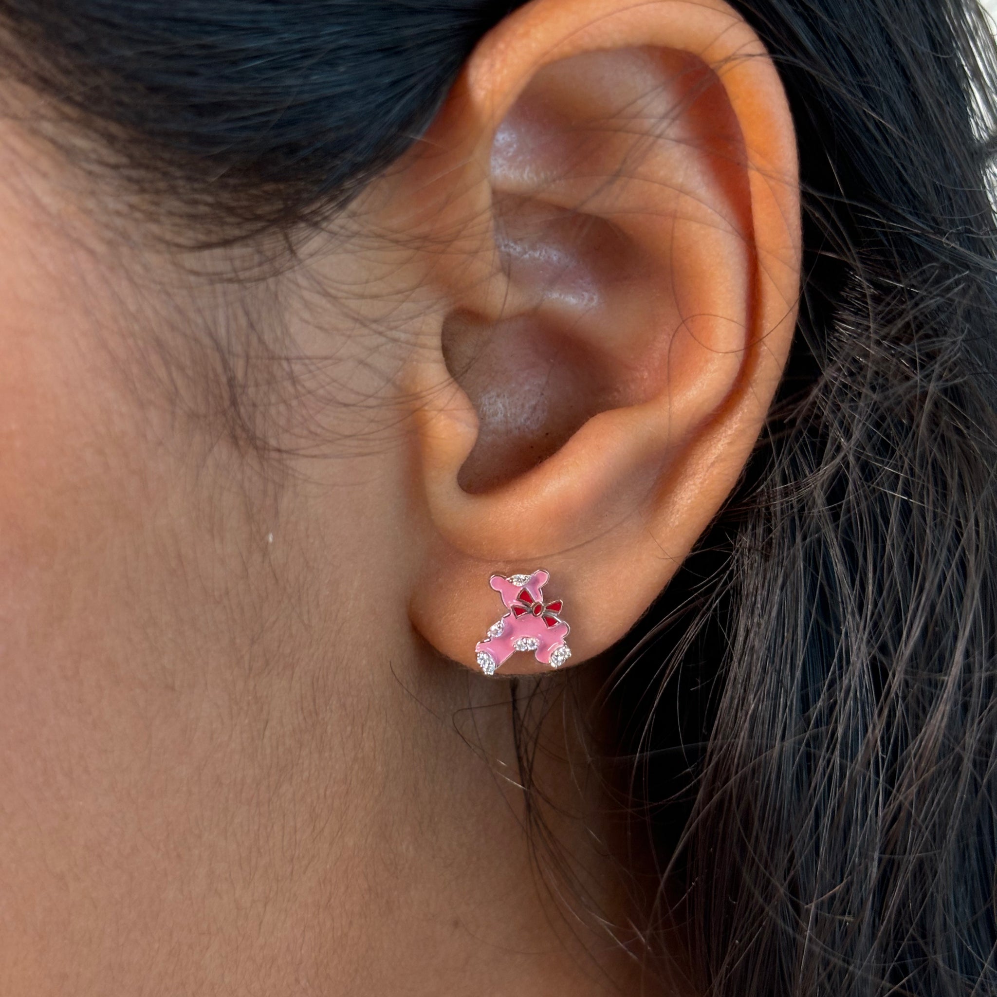 Teddy Bow Earrings